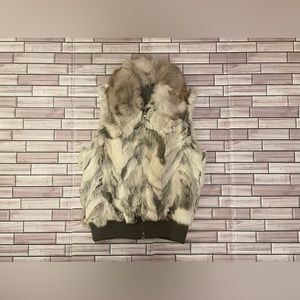 Jocelyn Real Rabbit & Fox Fur Vest